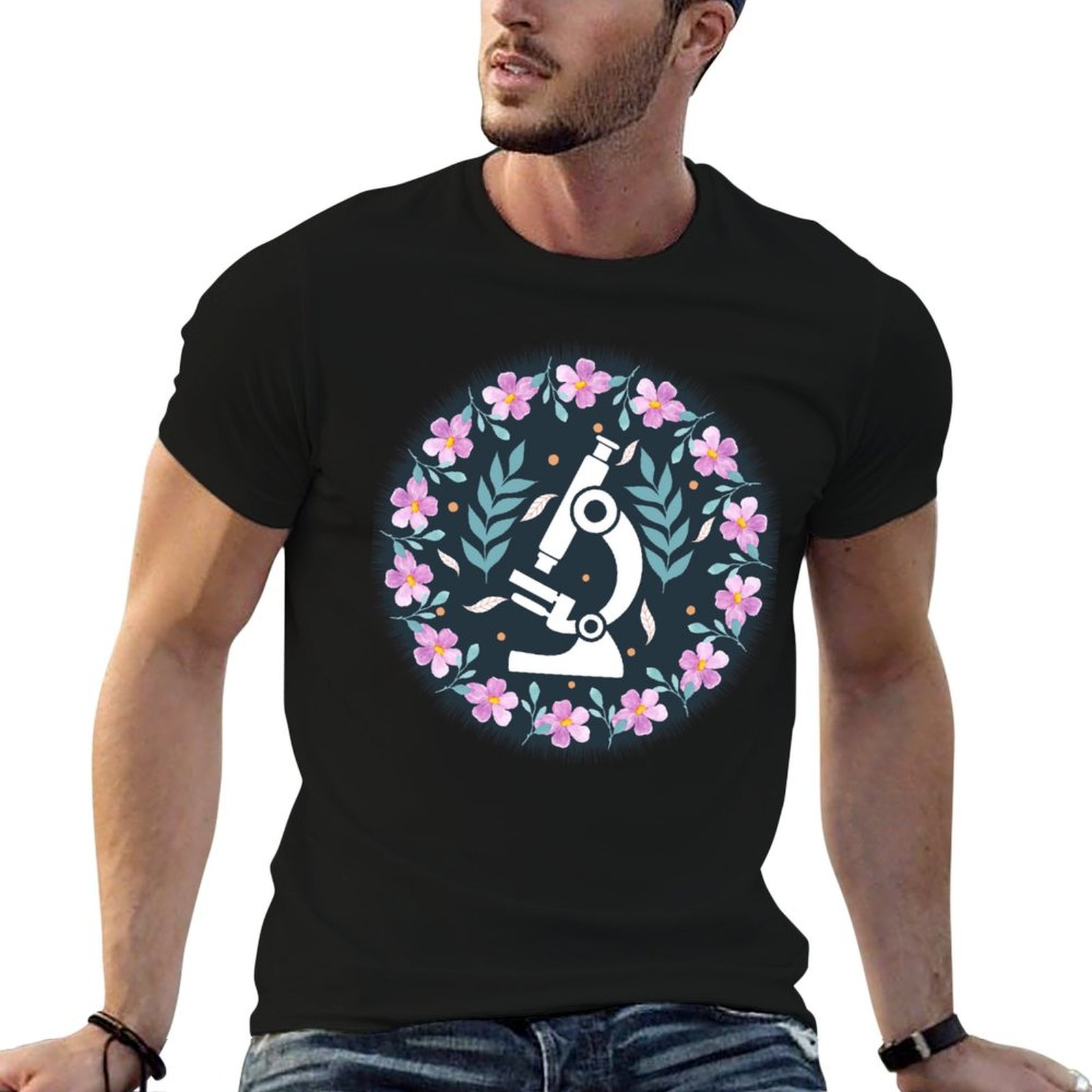 Medical Lab Scientist - Buntes Folk-Mikroskop – T-Shirt für Wissenschaftler
